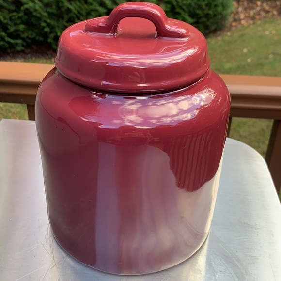 New Burgundy Rae Dunn COOKIES Canister - Picture 7 of 8